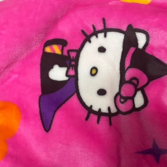 Hello Kitty Halloween Plush Throw in Pink and Orange